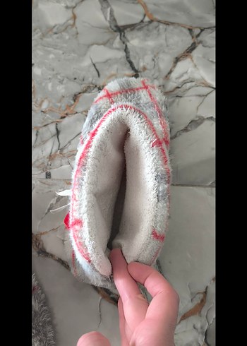 Ekose Desenli BAYAN Sıcak Ev Terliği - Görsel 4