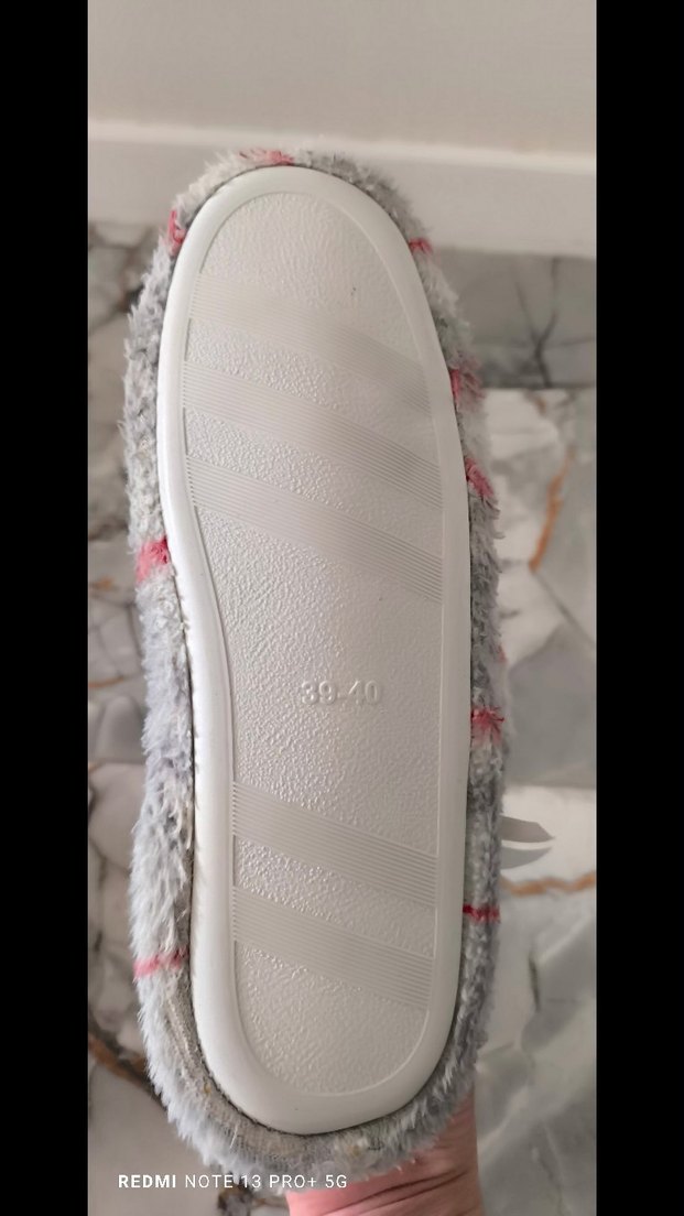 Ekose Desenli BAYAN Sıcak Ev Terliği - Görsel 3