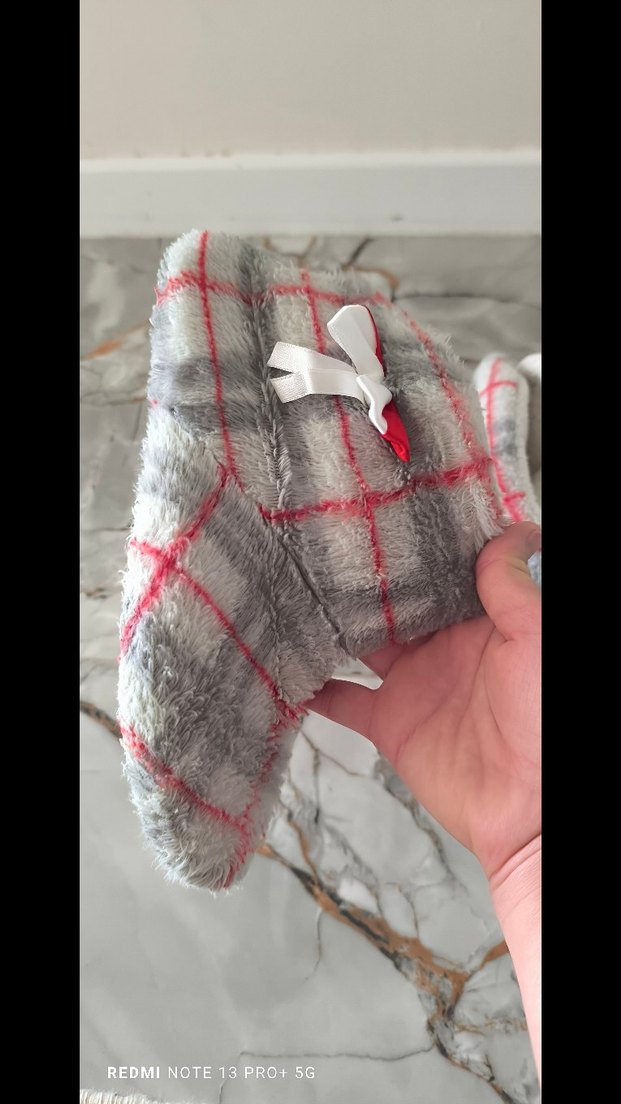 Ekose Desenli BAYAN Sıcak Ev Terliği - Görsel 2