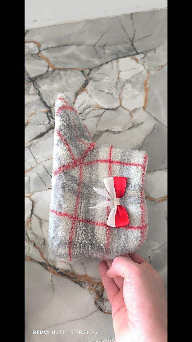 Ekose Desenli BAYAN Sıcak Ev Terliği - Görsel 5