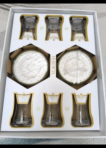 Herencia 6'lı Çay Bardağı ve Tabak Seti - Görsel 3