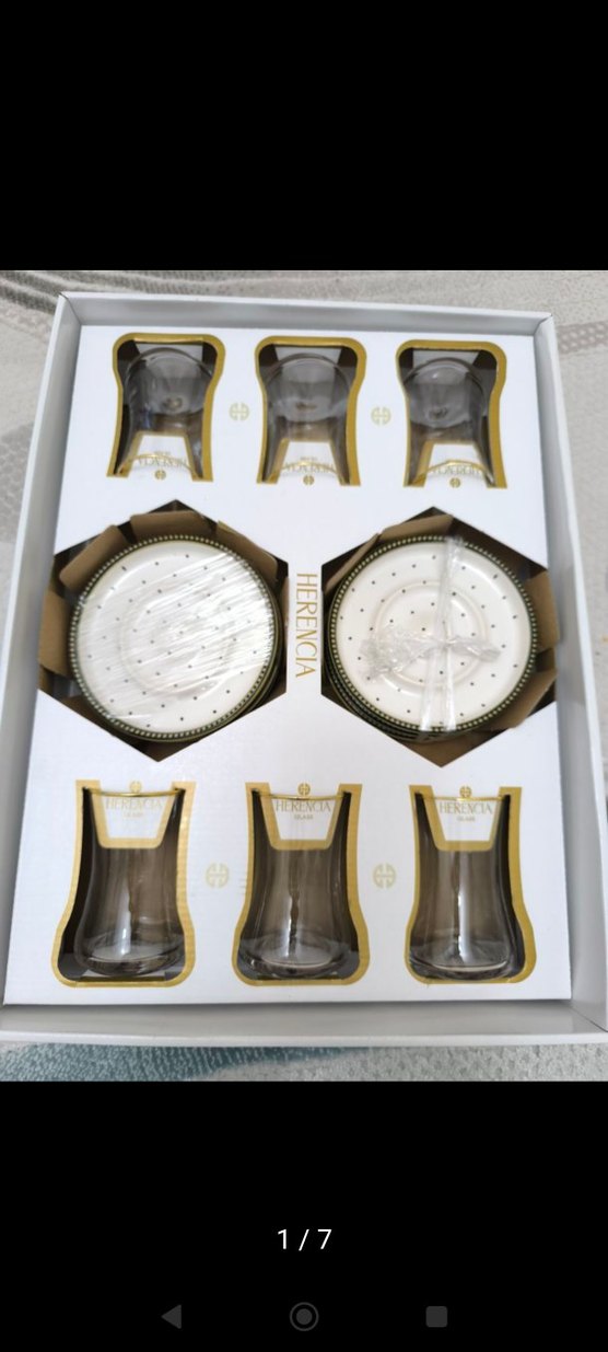 Herencia 6'lı Çay Bardağı ve Tabak Seti - Görsel 3