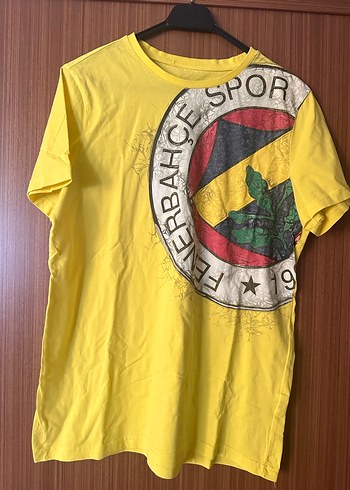 Sarı Erkek Fenerbahçe Baskılı Tişört