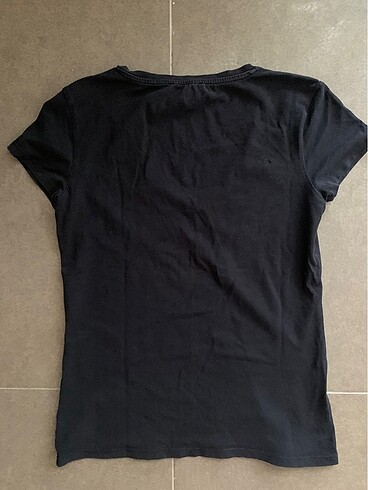 s Beden siyah Renk V yaka Tshirt Mavi jeans