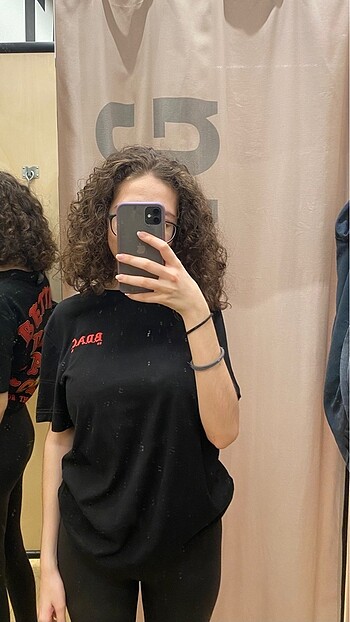 m Beden siyah Renk Pull&Bear Erkek Oversize Sırt Baskılı Tişört