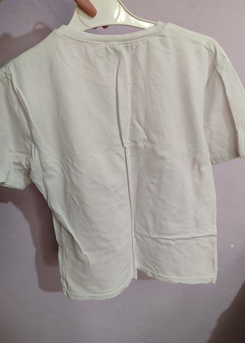 Beyaz Kız Çocuk Baskılı Kısa Kollu Tişört PINTEREST T SHIRT - Görsel 3