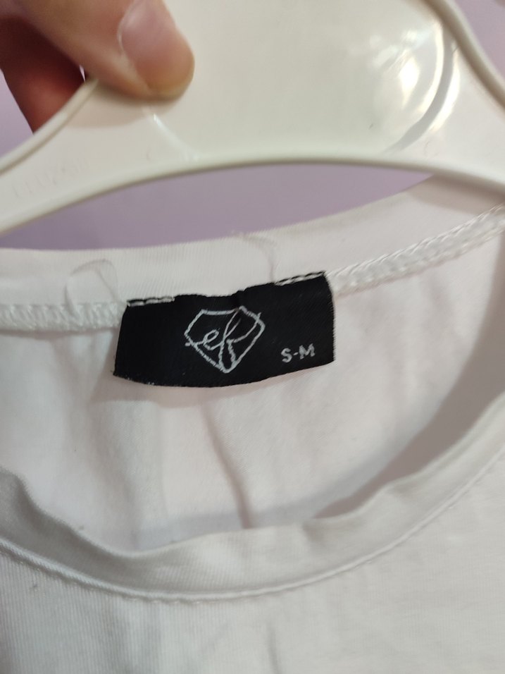 Beyaz Kız Çocuk Baskılı Kısa Kollu Tişört PINTEREST T SHIRT - Görsel 4