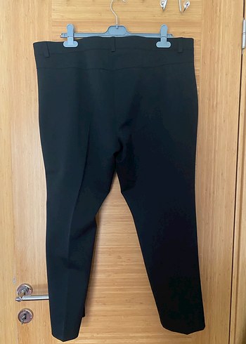 Siyah Fermuarlı Ofis Kadın Kumaş Pantolon büyük beden - Görsel 2