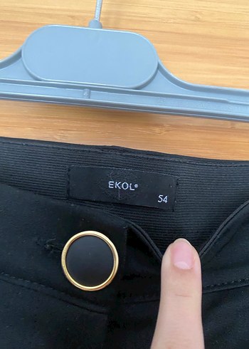 Siyah Fermuarlı Ofis Kadın Kumaş Pantolon büyük beden - Görsel 4