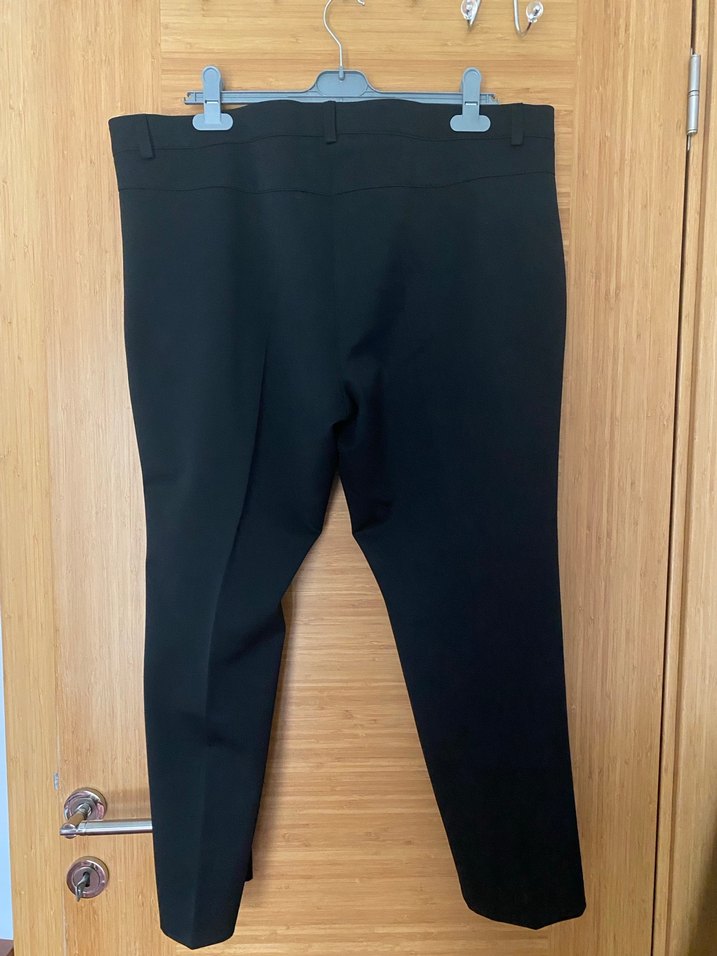 Siyah Fermuarlı Ofis Kadın Kumaş Pantolon büyük beden - Görsel 2