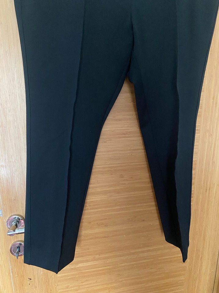 Siyah Fermuarlı Ofis Kadın Kumaş Pantolon büyük beden - Görsel 3