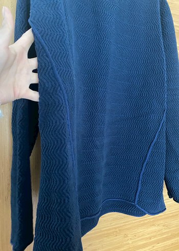 Lacivert Örgü Kadın Kazak - Görsel 2