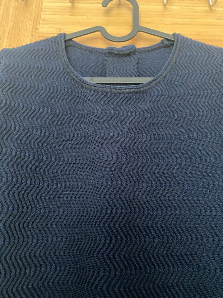 Lacivert Örgü Kadın Kazak - Görsel 5