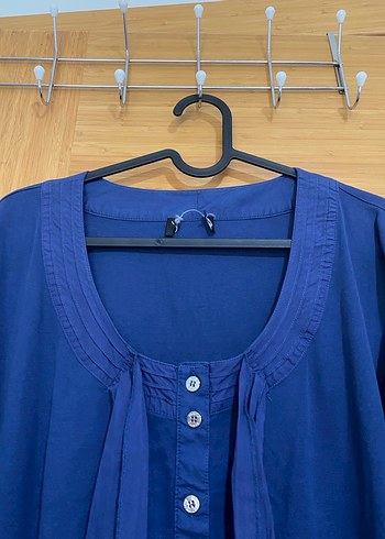 Düğmeli Lacivert büyük beden - Görsel 4