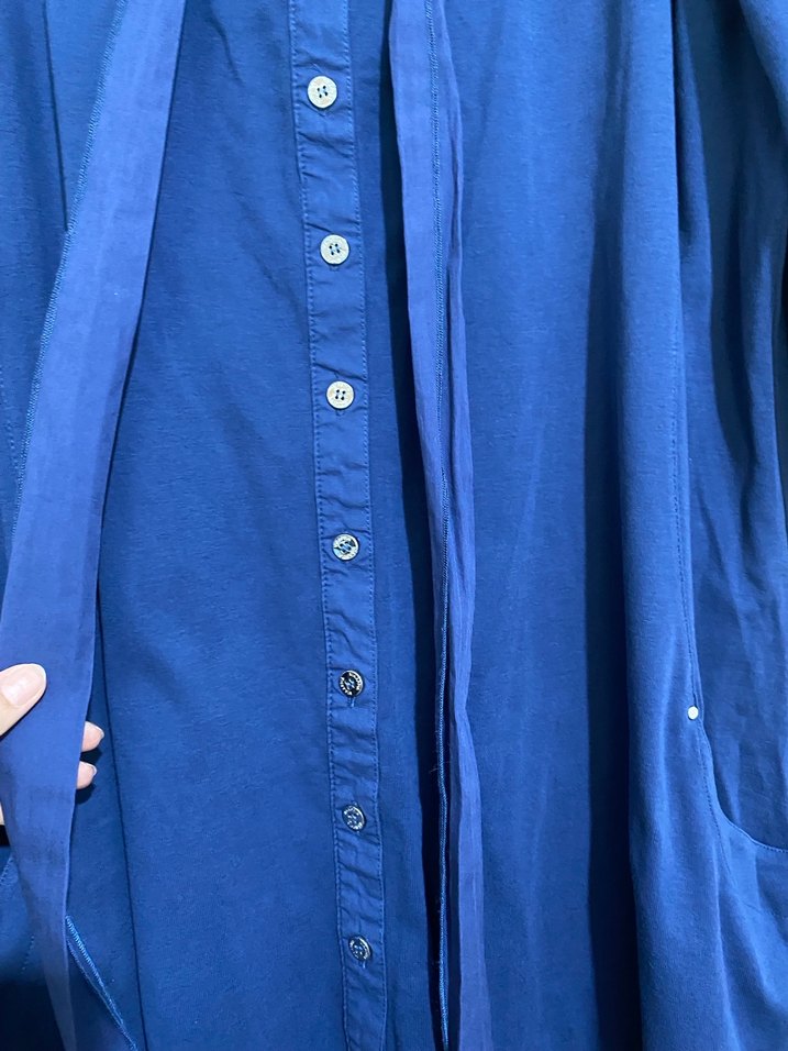 Düğmeli Lacivert büyük beden - Görsel 3