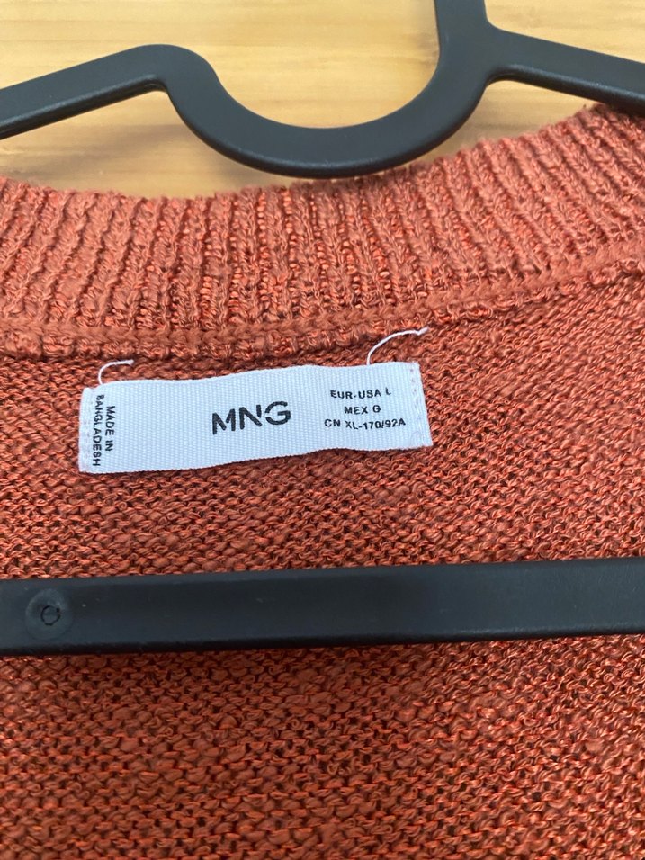 V Yaka kiremit Triko Süveter - Görsel 3