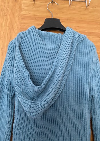 Mavi Fitilli Örgü Kadın Kazak - Görsel 6