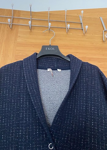 Lacivert kaban hırka büyük beden - Görsel 4