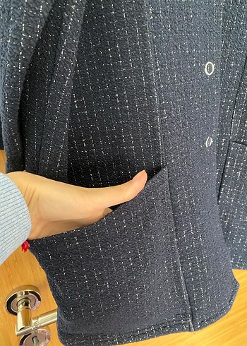 Lacivert kaban hırka büyük beden - Görsel 2