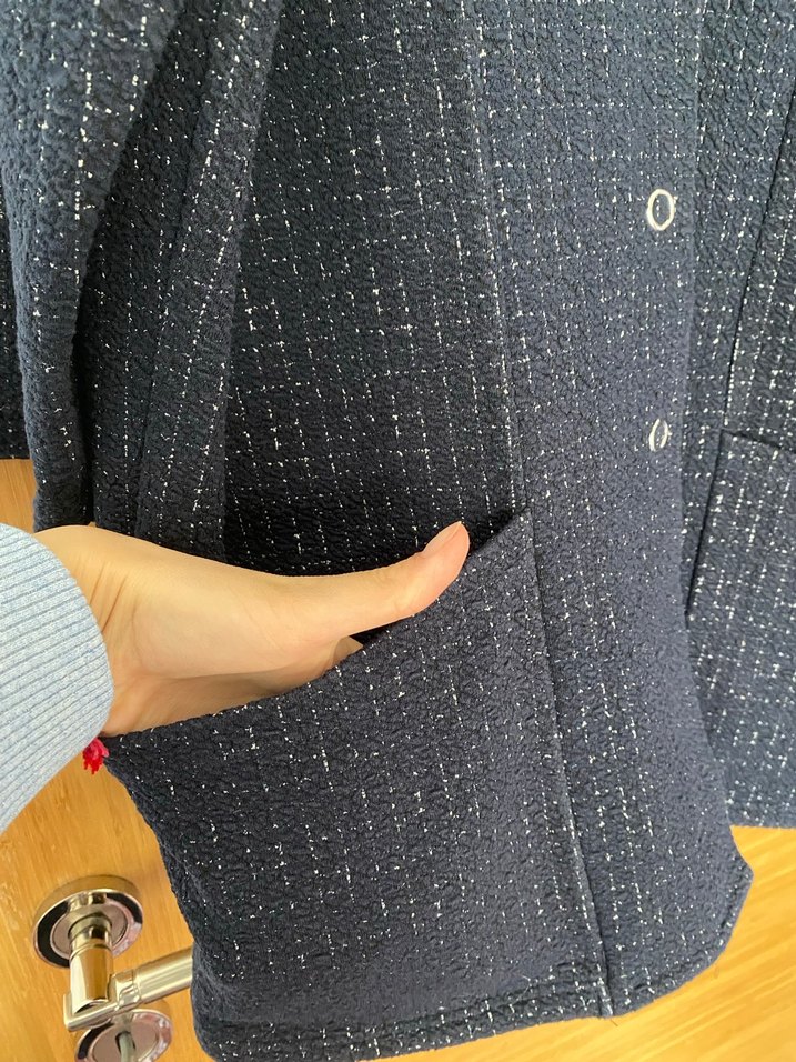 Lacivert kaban hırka büyük beden - Görsel 2