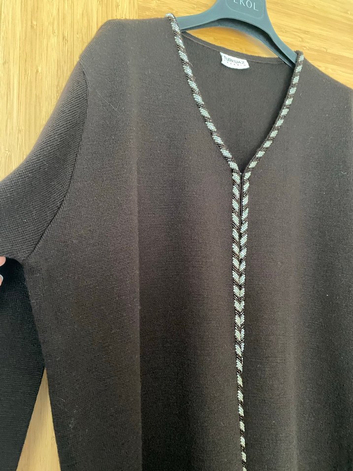 Kahverengi büyük befen hırka - Görsel 4