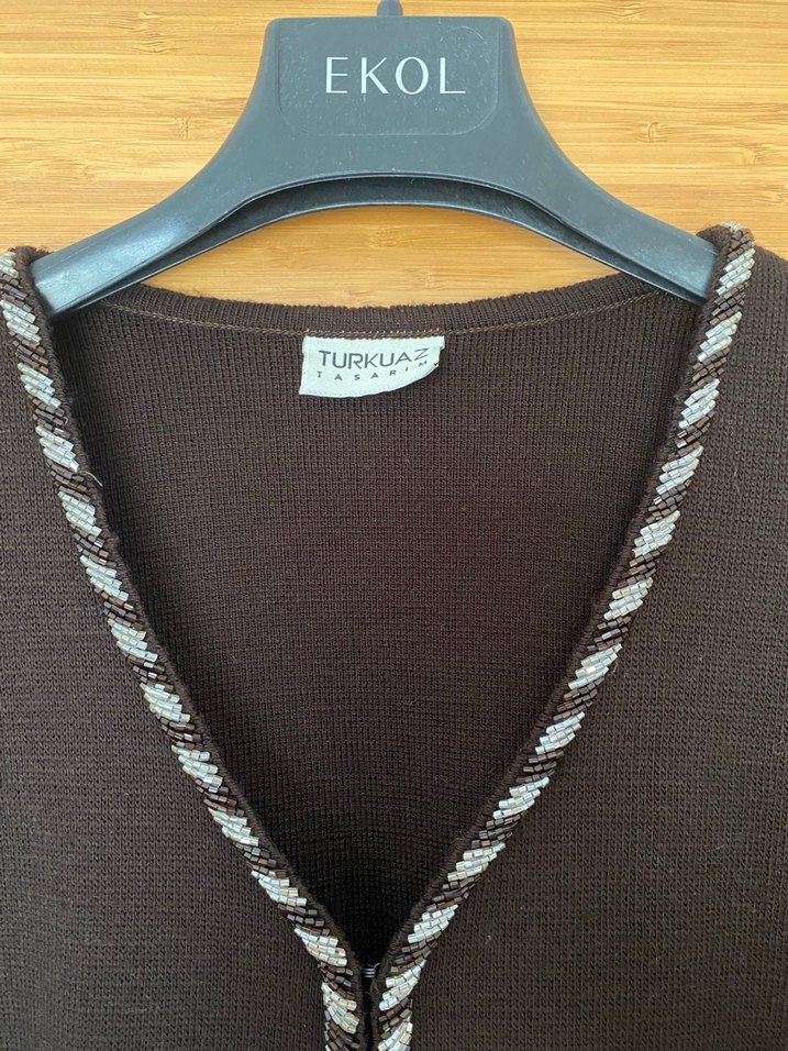 Kahverengi büyük befen hırka - Görsel 2