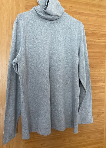 Gri Kadın Boğazlı Rahat body - Görsel 3