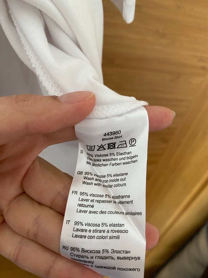 EKOL Beyaz Uzun Kollu Kadın Tişört büyük beden - Görsel 4