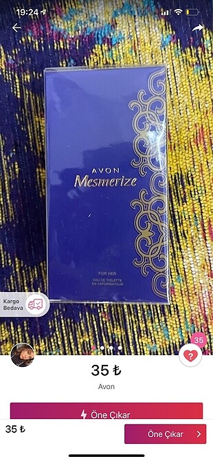 avon mesmerize kadın parfümü