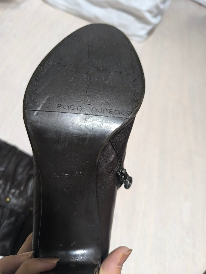 Kahverengi Deri Kadın Dizüstü Çizme - Görsel 4