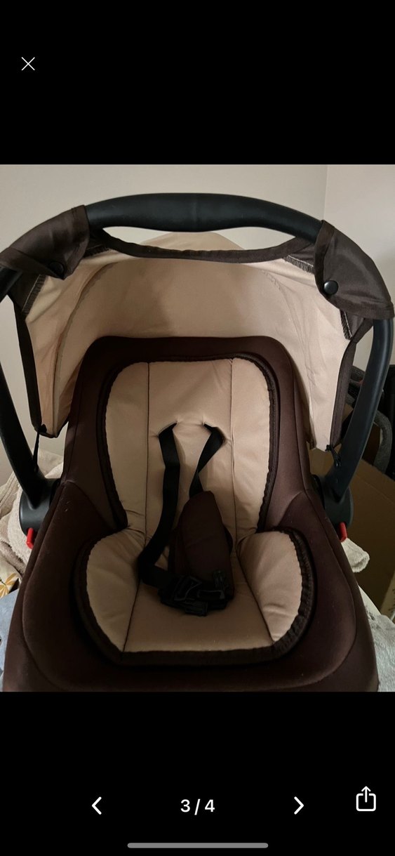 Kahverengi Bebek Araba Koltuğu - Görsel 3
