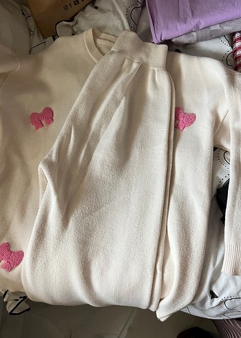 Nakışlı Beyaz tiriko takım - Görsel 3