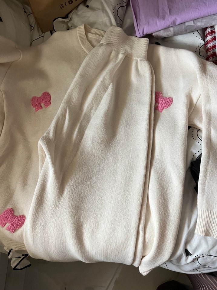 Nakışlı Beyaz tiriko takım - Görsel 3