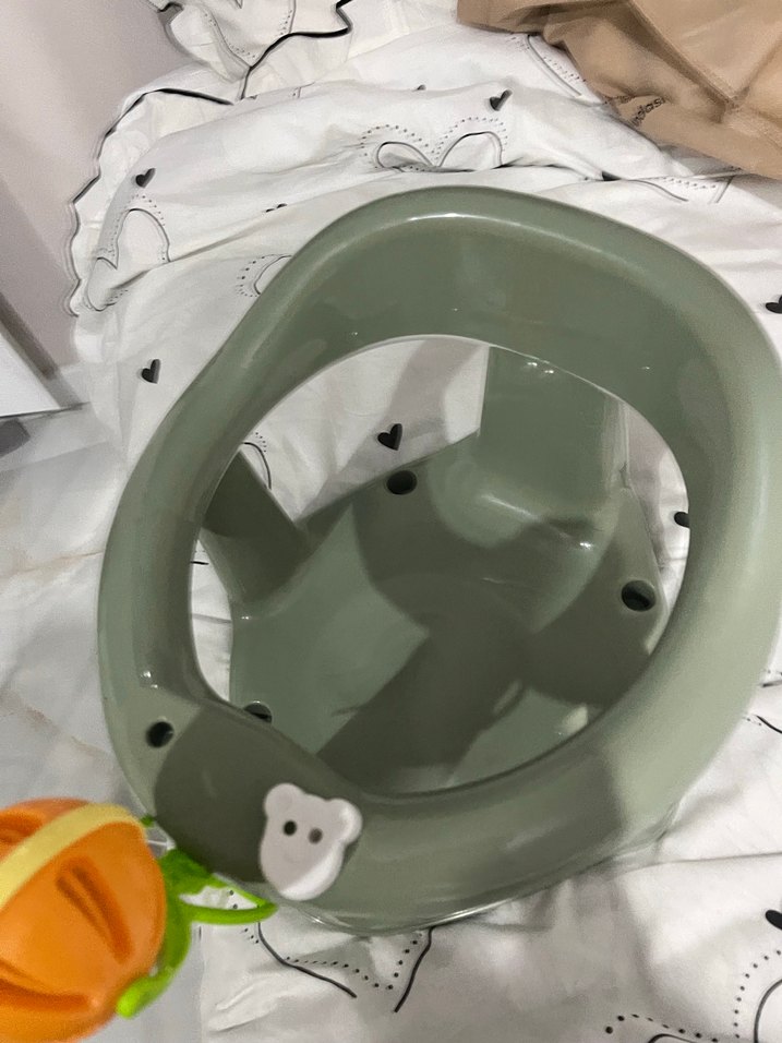 Gri Yüksek Sandalye Turuncu Oyuncaklı - Görsel 2