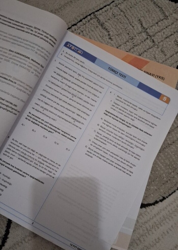 Apotemi tyt Türkçe 15 li deneme  - Görsel 2