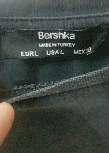 gri Kısa Kollu Denim Midi Elbise - Görsel 3