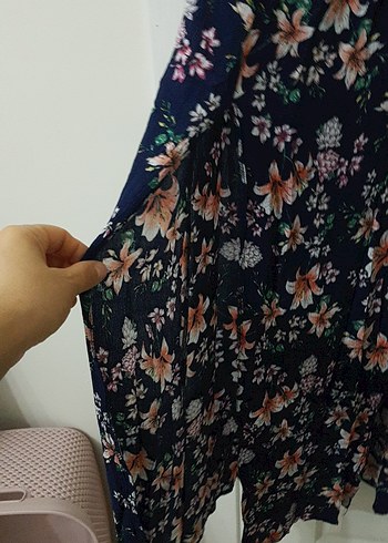 Çiçek Desenli Uzun Bohem Kadın Elbise - Görsel 3