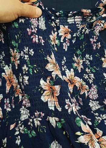 Çiçek Desenli Uzun Bohem Kadın Elbise - Görsel 7