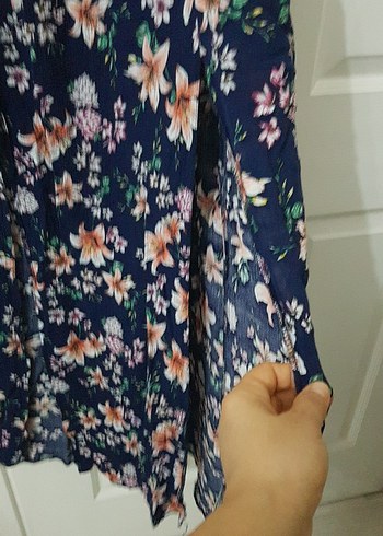 Çiçek Desenli Uzun Bohem Kadın Elbise - Görsel 4