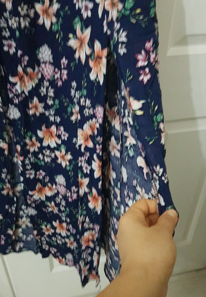 Çiçek Desenli Uzun Bohem Kadın Elbise - Görsel 4