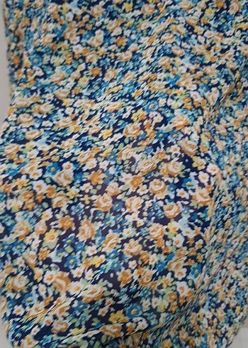 V Yaka Çiçekli Kadın Bluz - Görsel 5