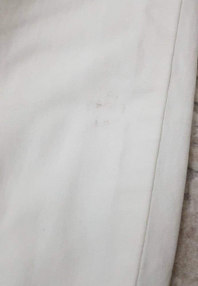 Beyaz Pamuklu Kadın likrali Pantolon - Görsel 4