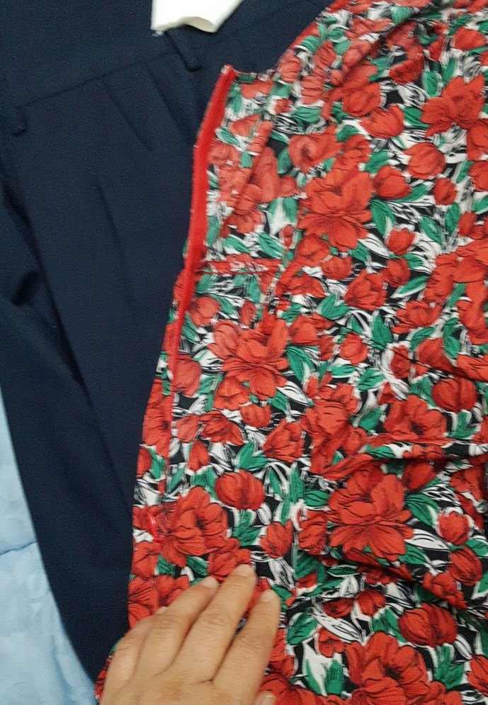 Kırmızı Desenli Bohem Uzun Elbise - Görsel 5