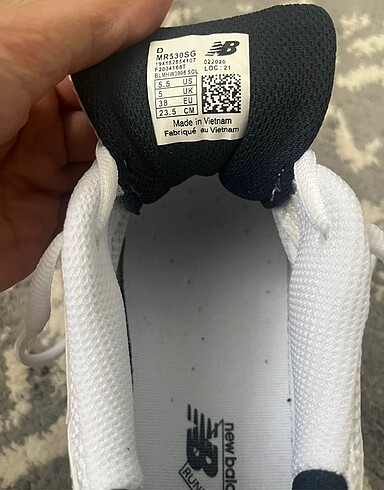 37,5 Beden beyaz Renk New balance 530 model