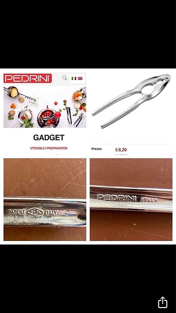 PEDRINI CEVİZ FINDIK KIRACAĞI made in ITALY