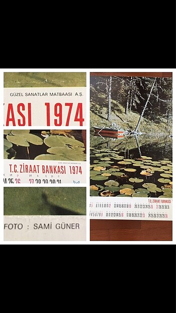 Sami Güner fotoğraflı ziraat bank takvim