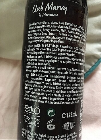 Beden Organik Sertifikalı Şampuan