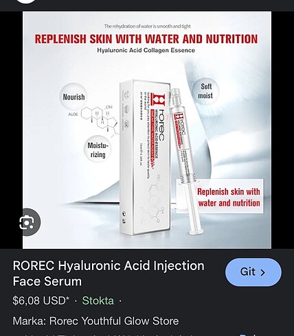 Kore Hyaluronic Acid Serum 1/5dolu