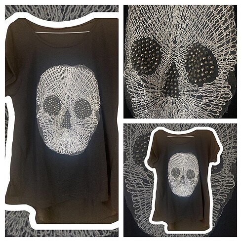 s Beden SKULL RHINESTONE TEE