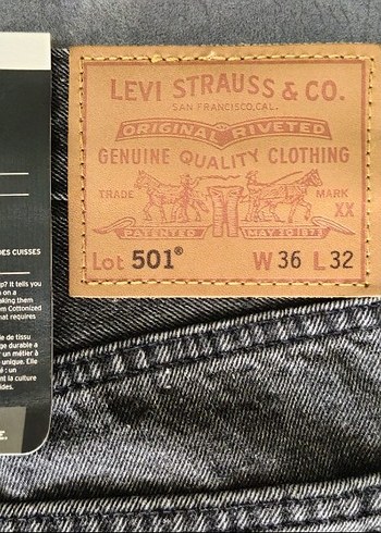 Levi's 501 Original Selvedge Vintage Erkek Jean Pantolon 36/32